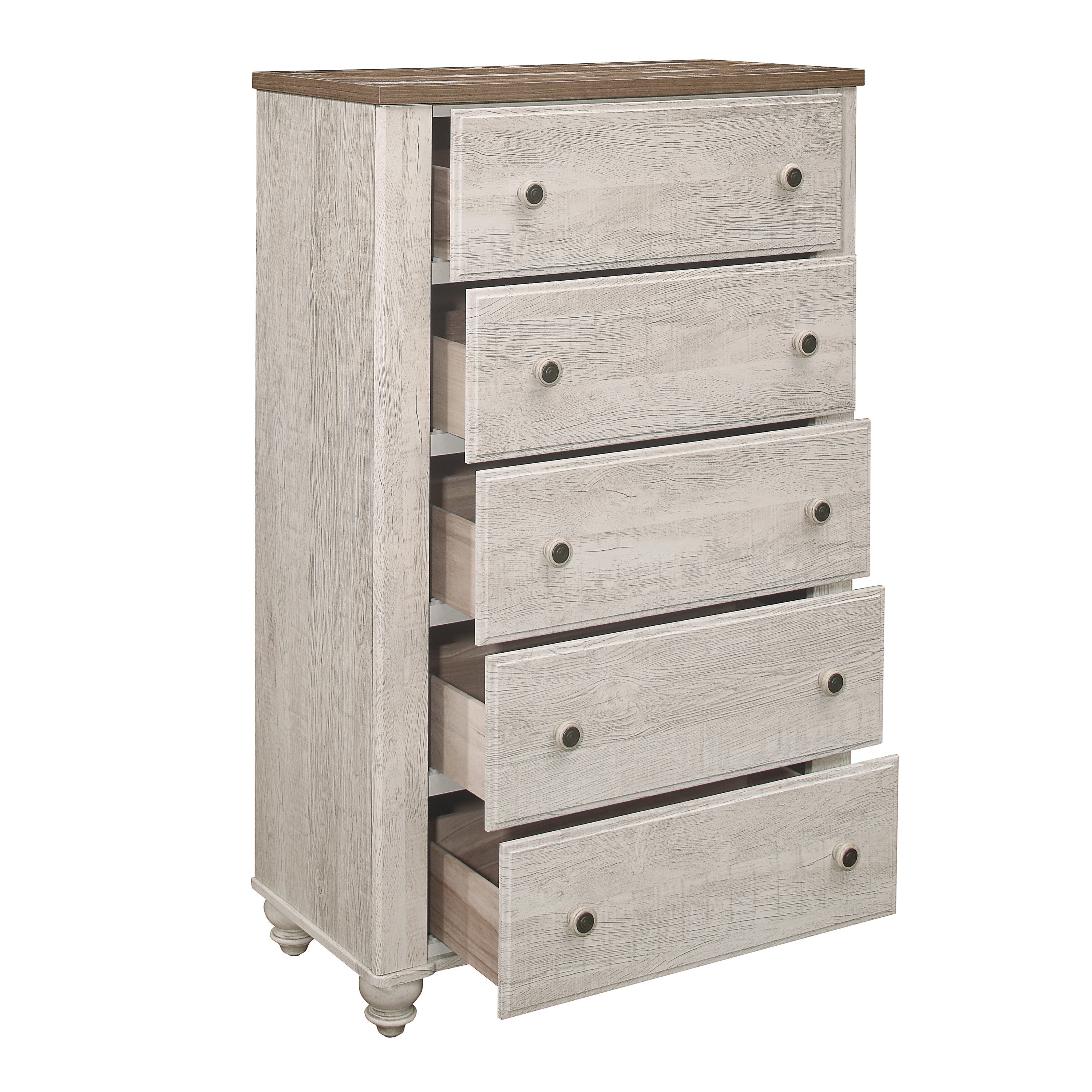 Nashville Antique White/Brown Chest - 1903-9 - Bien Home Furniture & Electronics