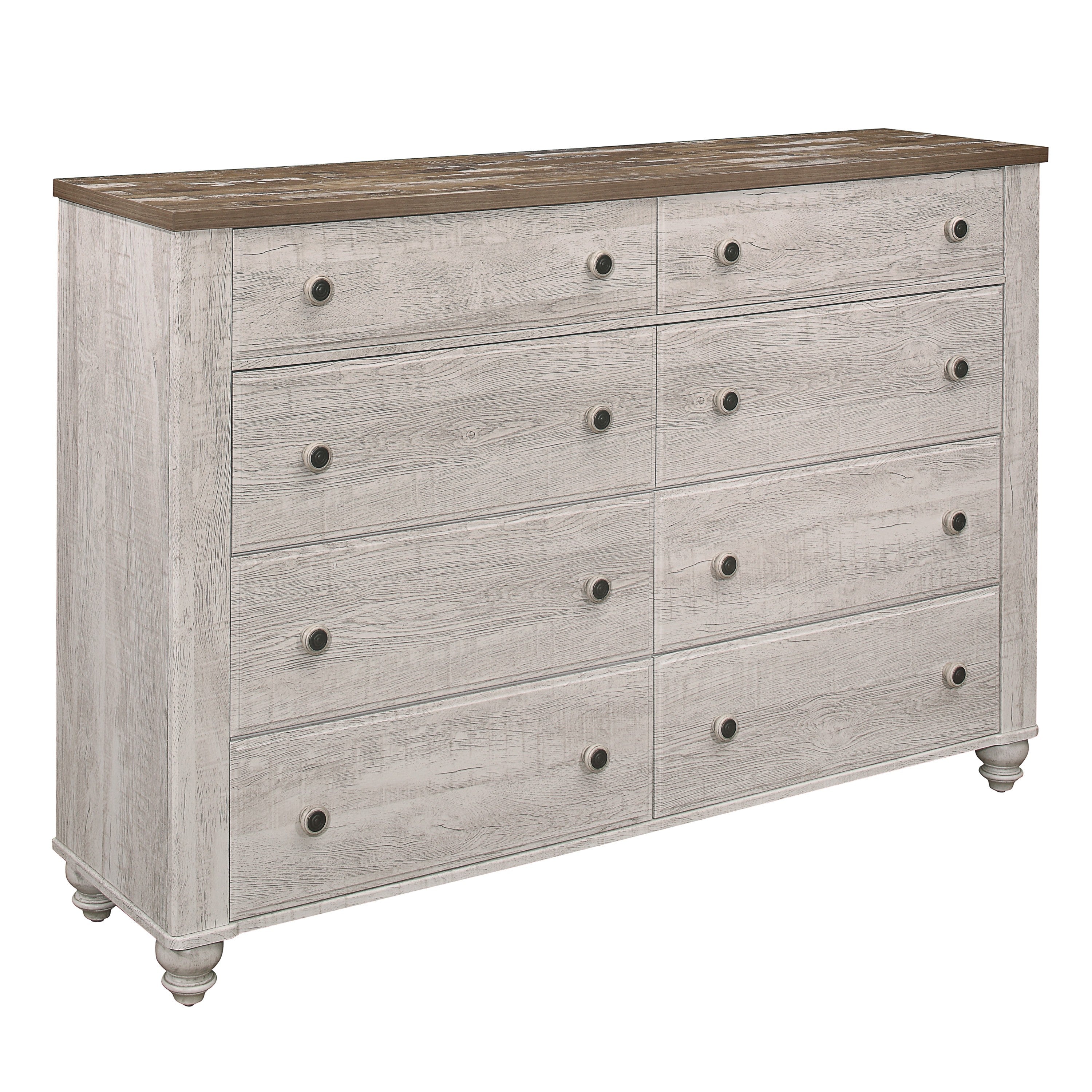 Nashville Antique White/Brown Dresser - 1903-5 - Bien Home Furniture & Electronics