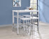 Natividad White High Gloss/Chrome 5-Piece Bar Set - 182525 - Bien Home Furniture & Electronics