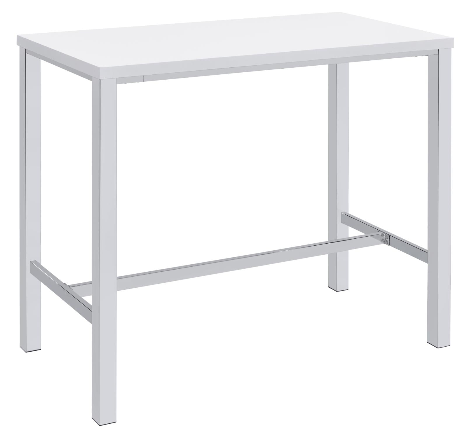 Natividad White High Gloss/Chrome 5-Piece Bar Set - 182525 - Bien Home Furniture & Electronics