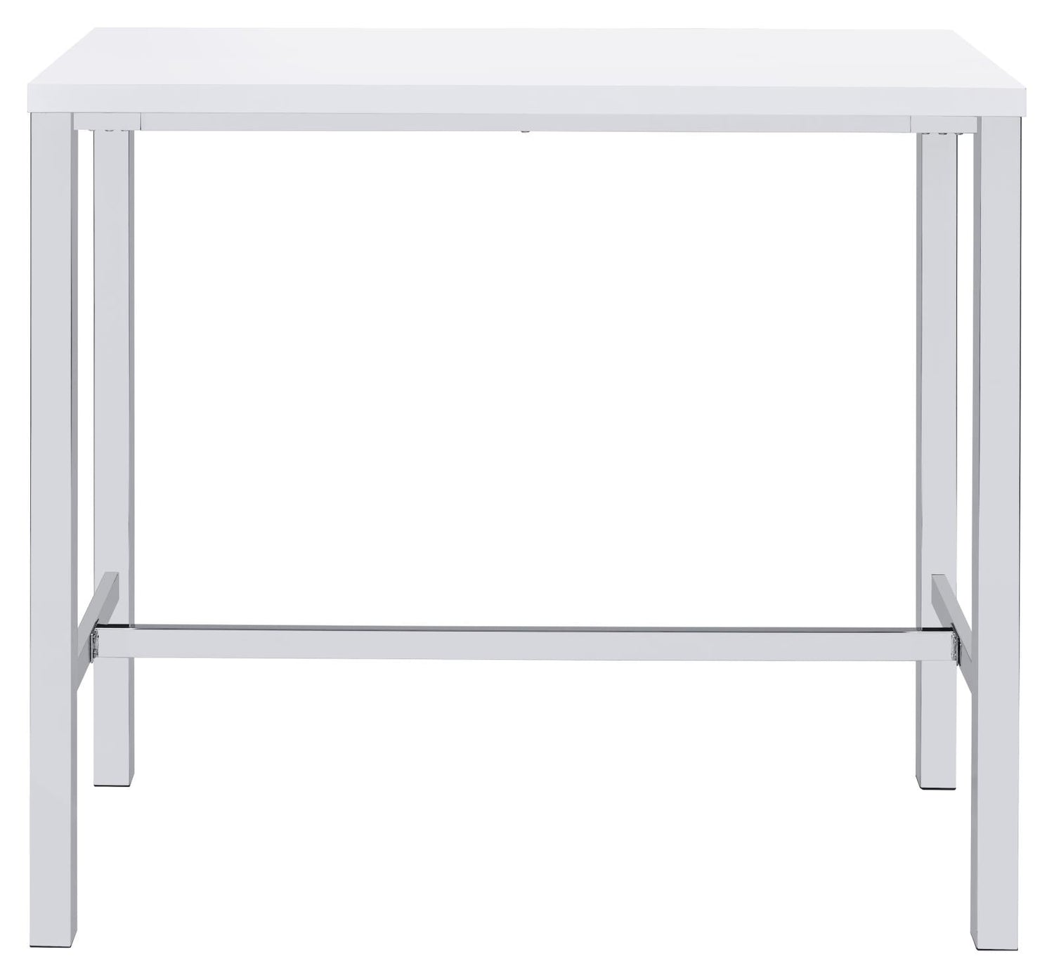 Natividad White High Gloss/Chrome 5-Piece Bar Set - 182525 - Bien Home Furniture & Electronics