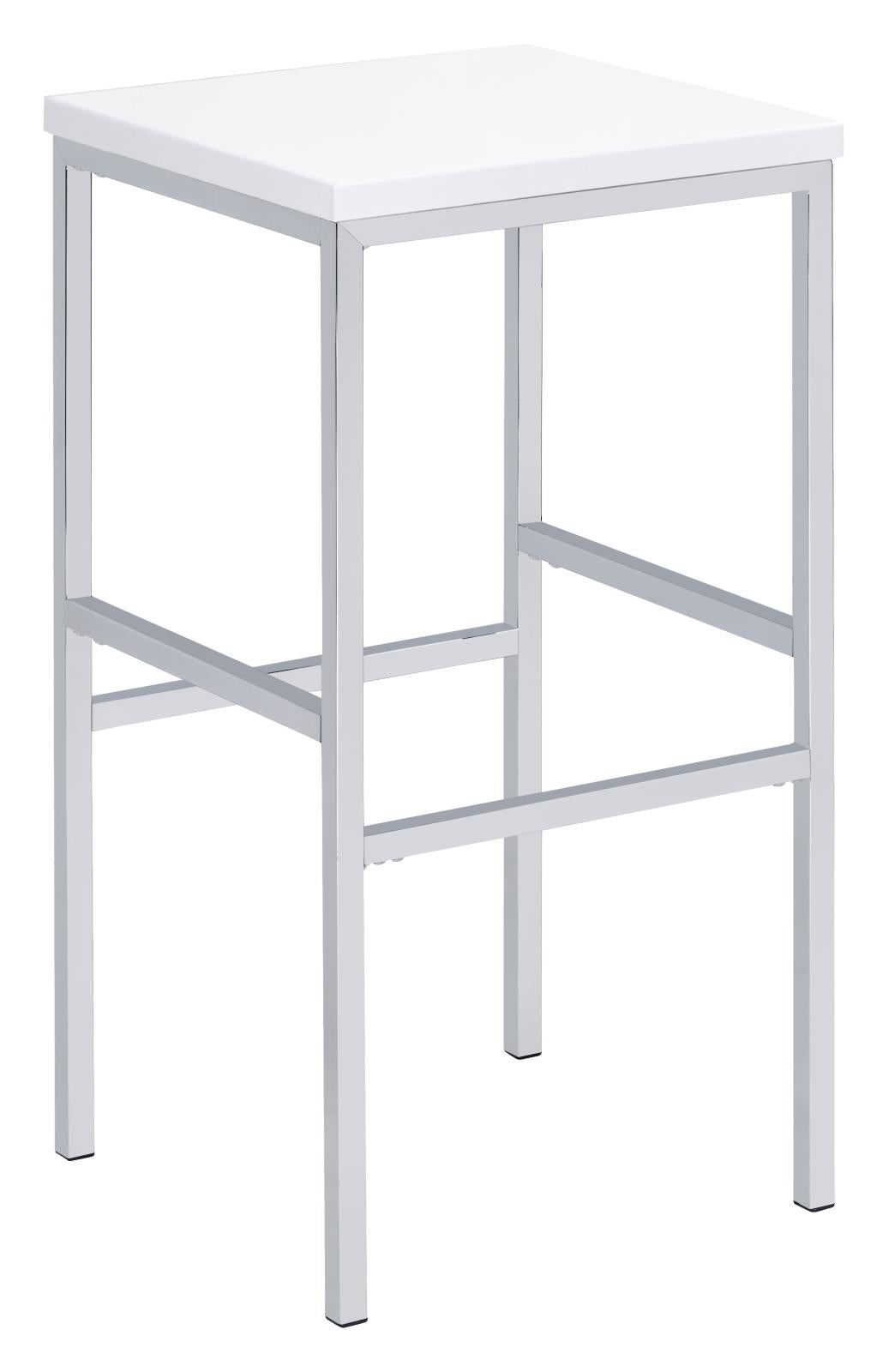 Natividad White High Gloss/Chrome 5-Piece Bar Set - 182525 - Bien Home Furniture & Electronics