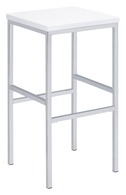 Natividad White High Gloss/Chrome 5-Piece Bar Set - 182525 - Bien Home Furniture &amp; Electronics