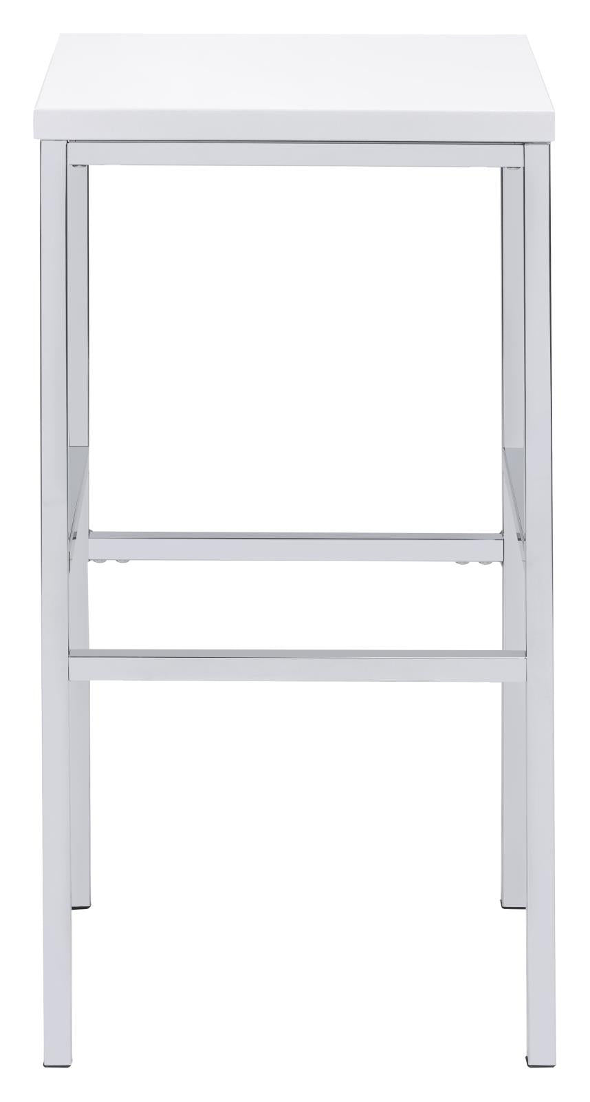 Natividad White High Gloss/Chrome 5-Piece Bar Set - 182525 - Bien Home Furniture & Electronics