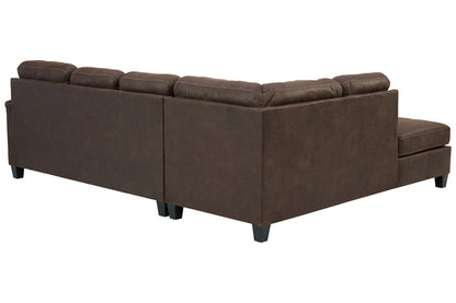 Navi Chestnut LAF Sleeper Sectional - SET | 9400316 | 9400370 - Bien Home Furniture &amp; Electronics