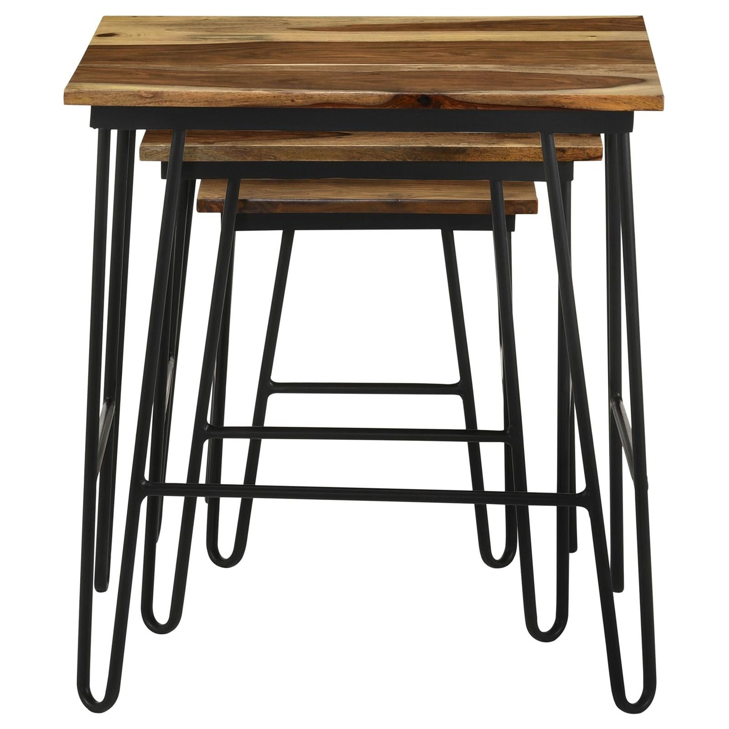 Nayeli 3-Piece Nesting Table with Hairpin Legs Natural/Black - 935981 - Bien Home Furniture & Electronics