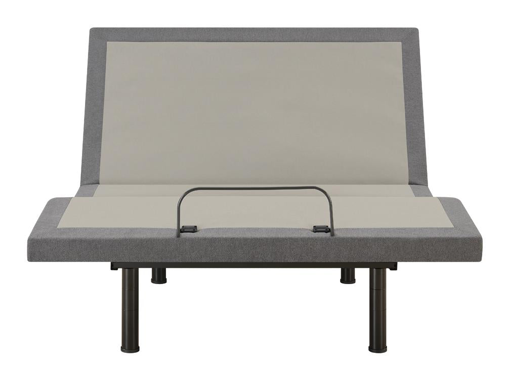 Negan Gray/Black Eastern King Adjustable Bed Base - 350132KE - Bien Home Furniture &amp; Electronics