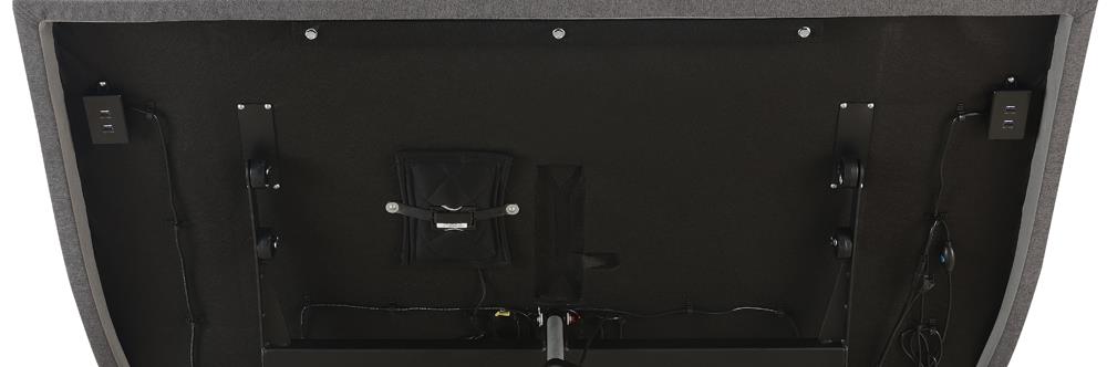 Negan Gray/Black Full Adjustable Bed Base - 350132F - Bien Home Furniture & Electronics