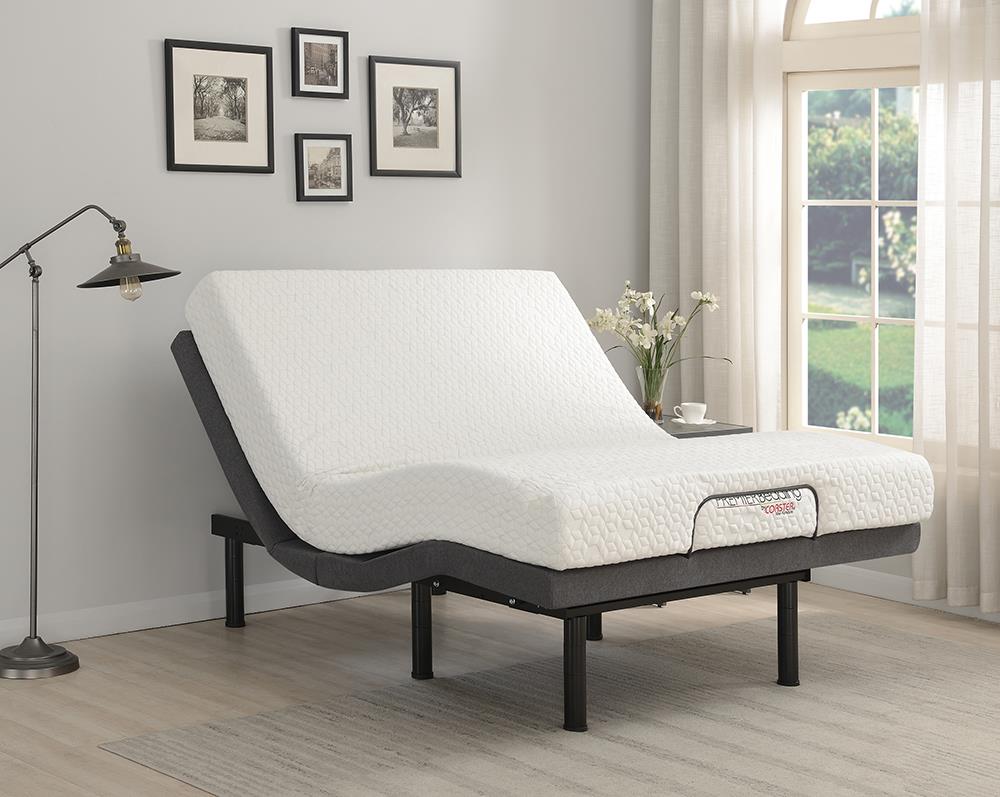 Negan Gray/Black Twin XL Adjustable Bed Base - 350132TL - Bien Home Furniture & Electronics