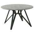 Neil Concrete/Black Round Wood Top Dining Table - 193801 - Bien Home Furniture & Electronics