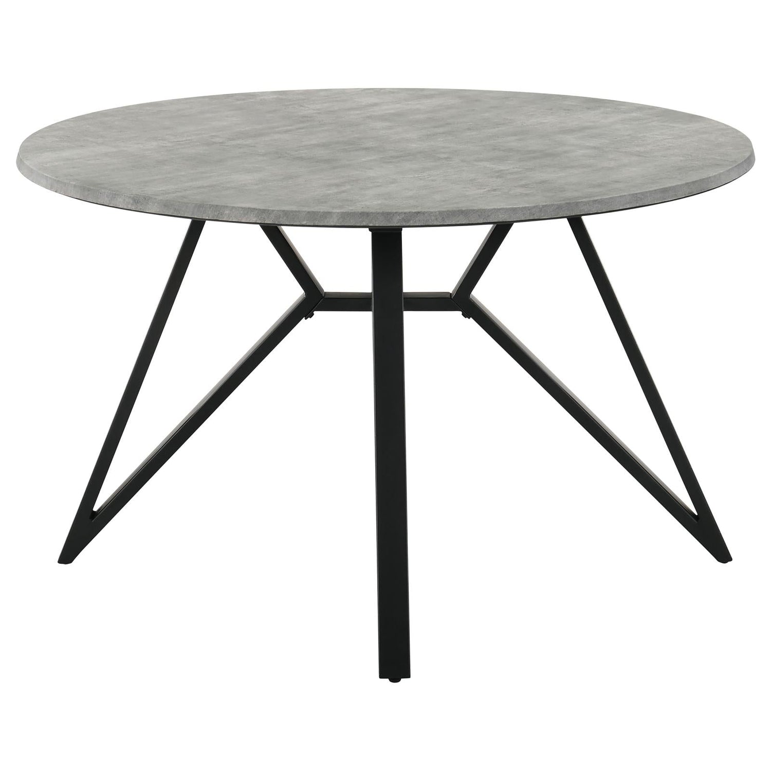 Neil Concrete/Black Round Wood Top Dining Table - 193801 - Bien Home Furniture & Electronics