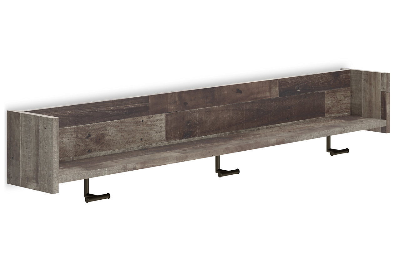Neilsville Multi Gray Wall Mounted Coat Rack with Shelf - EA2120-151 - Bien Home Furniture & Electronics