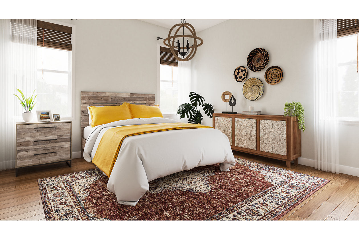 Neilsville Whitewash Queen Panel Platform Bed - SET | EB2320-113 | EB2320-157 - Bien Home Furniture & Electronics