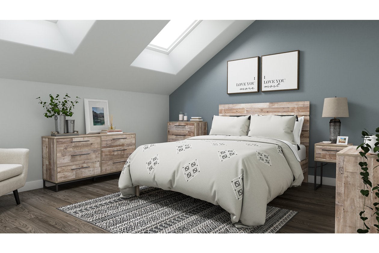 Neilsville Whitewash Queen Panel Platform Bed - SET | EB2320-113 | EB2320-157 - Bien Home Furniture & Electronics