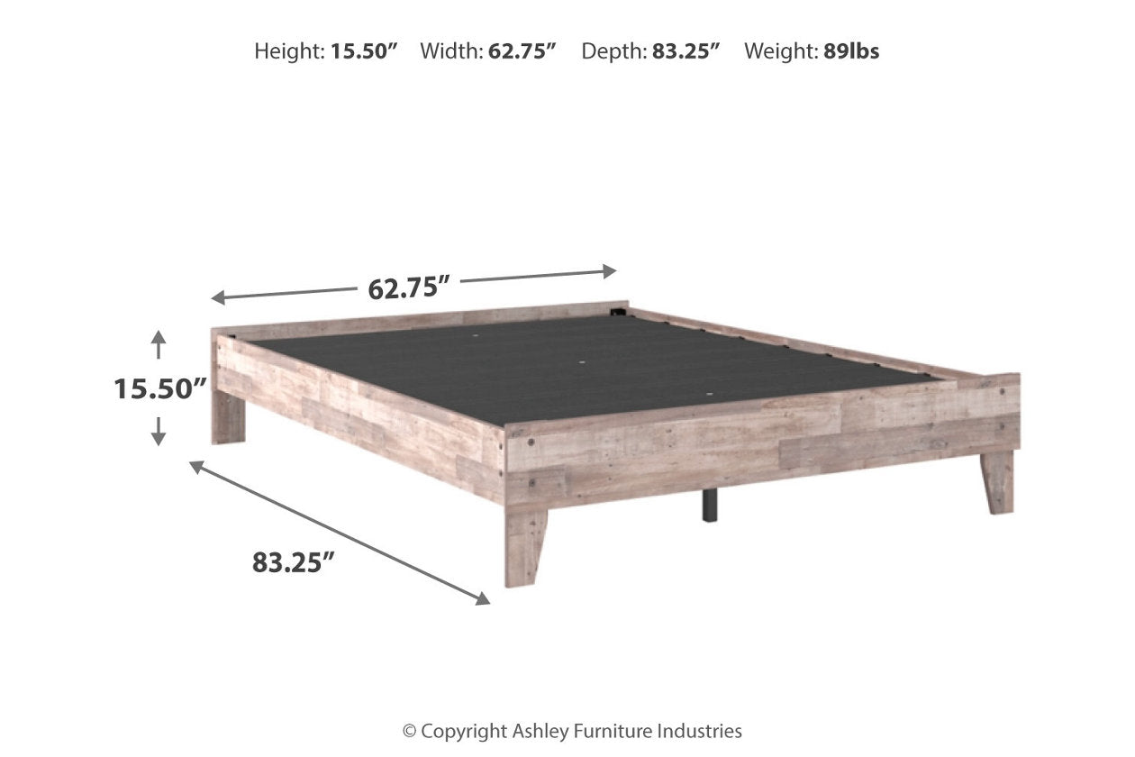 Neilsville Whitewash Queen Platform Bed - EB2320-113 - Bien Home Furniture & Electronics