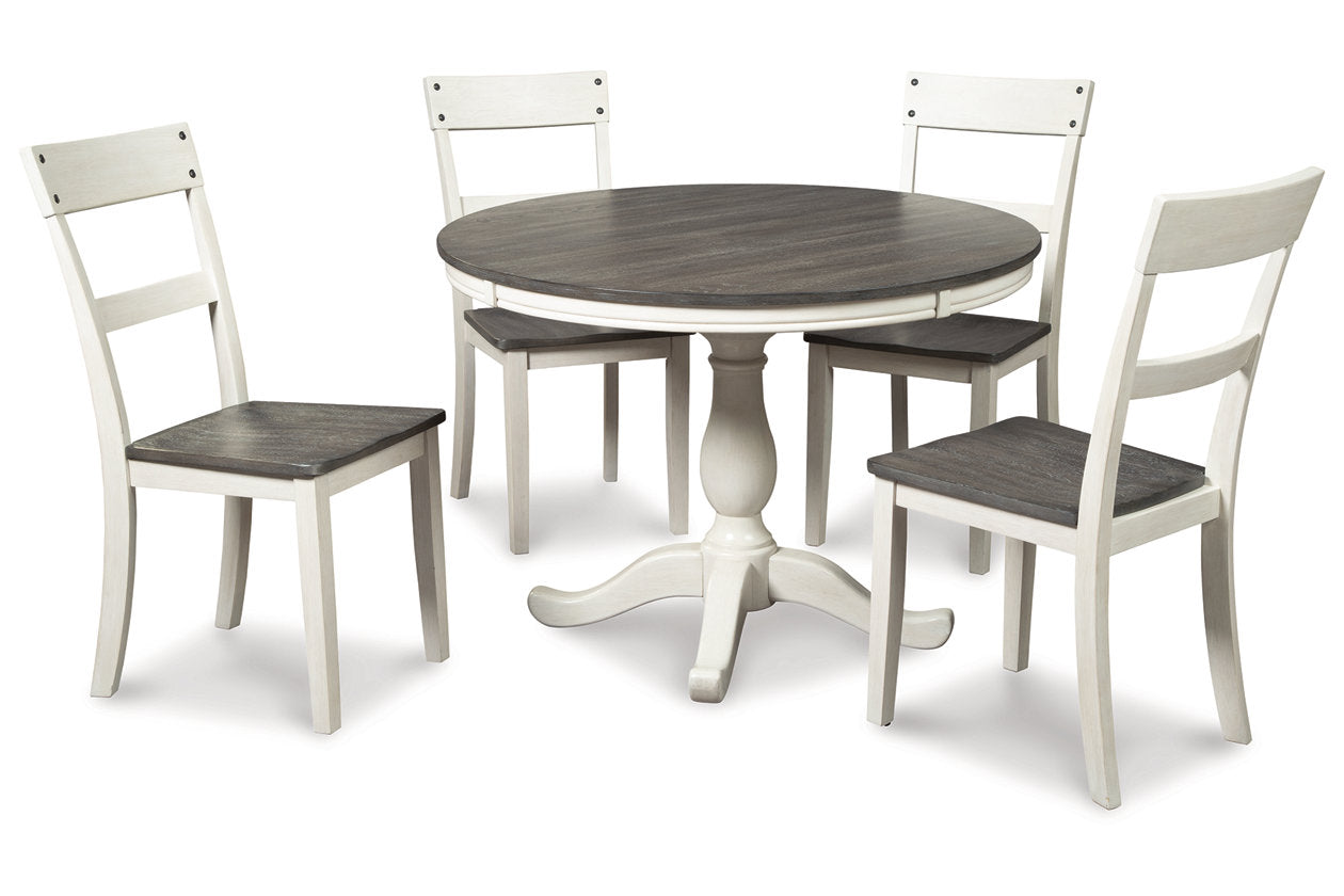 Nelling Two-tone Dining Table - SET | D287-15B | D287-15T - Bien Home Furniture &amp; Electronics