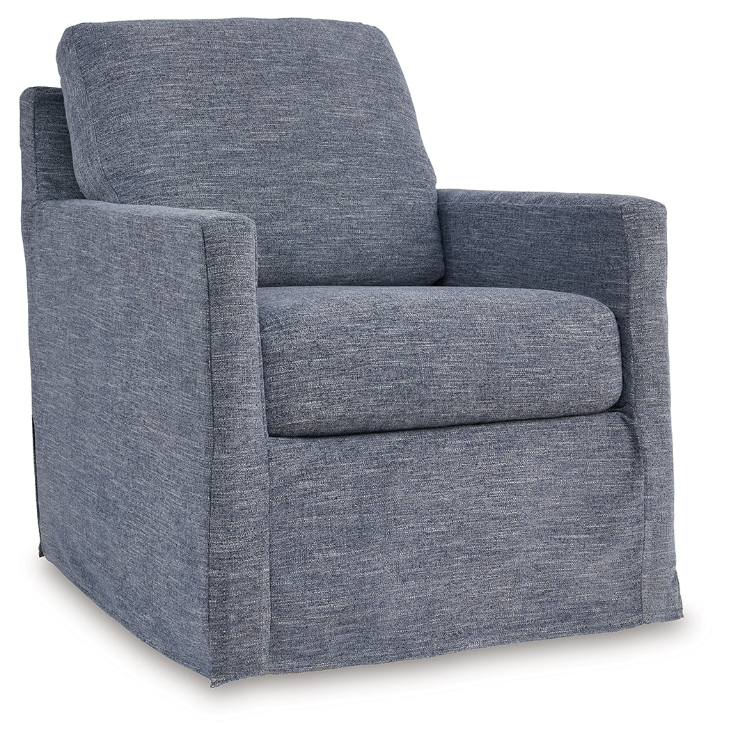 Nenana Next-Gen Nuvella Denim Swivel Glider Accent Chair - A3000646 - Bien Home Furniture & Electronics