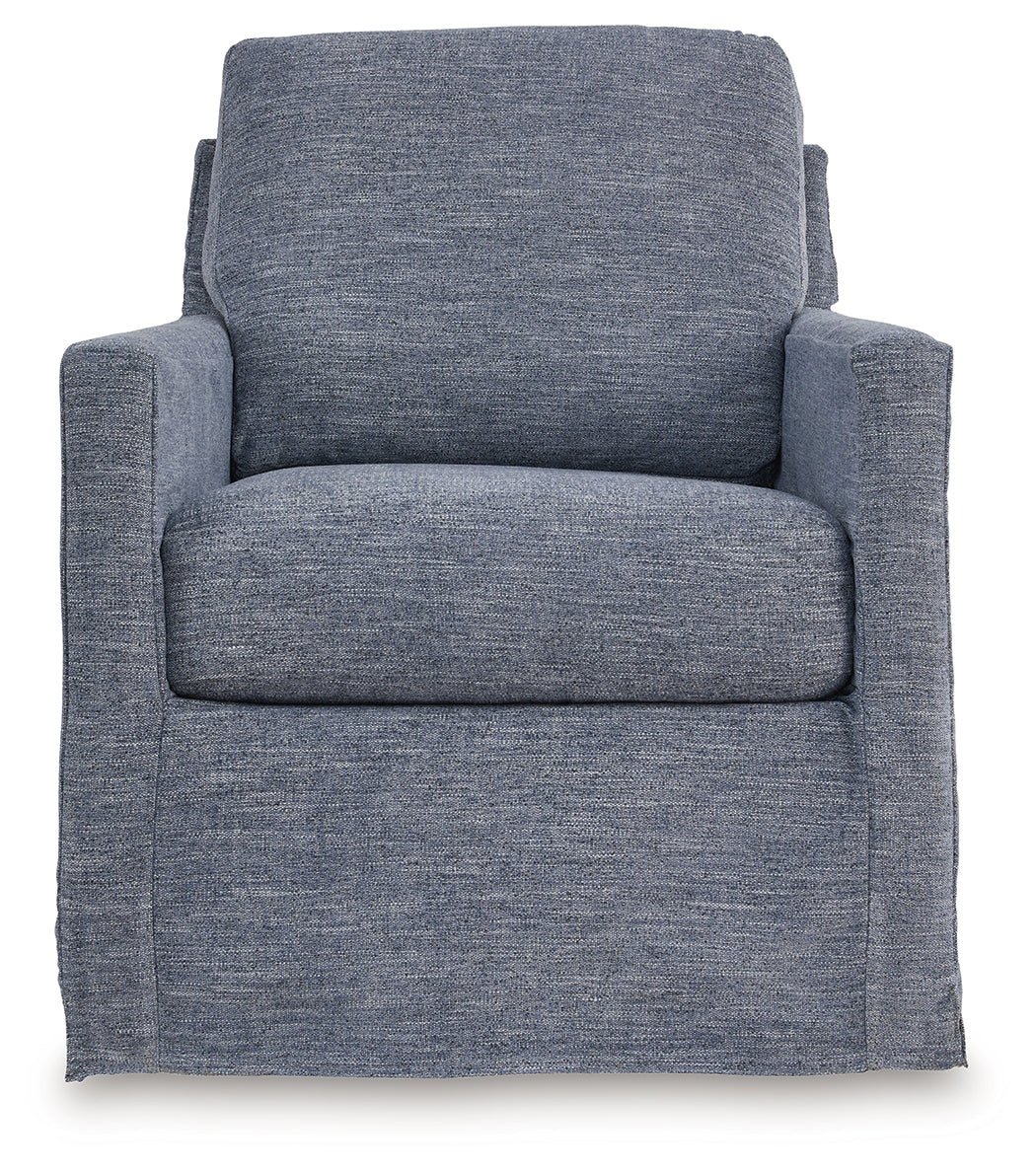 Nenana Next-Gen Nuvella Denim Swivel Glider Accent Chair - A3000646 - Bien Home Furniture & Electronics