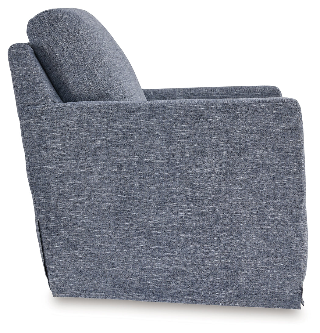 Nenana Next-Gen Nuvella Denim Swivel Glider Accent Chair - A3000646 - Bien Home Furniture &amp; Electronics