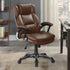 Nerris Brown/Black Adjustable Height Office Chair with Padded Arm - 881184 - Bien Home Furniture & Electronics