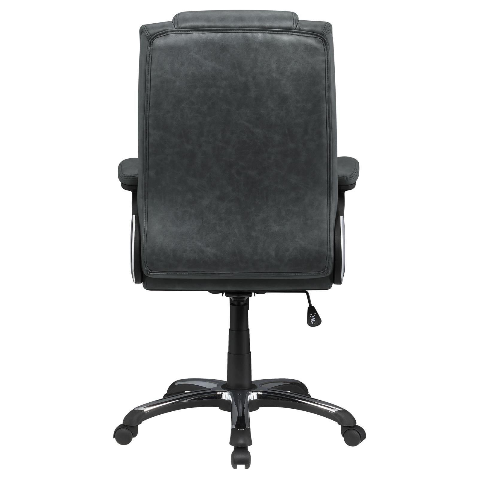 Nerris Gray/Black Adjustable Height Office Chair with Padded Arm - 881183 - Bien Home Furniture & Electronics