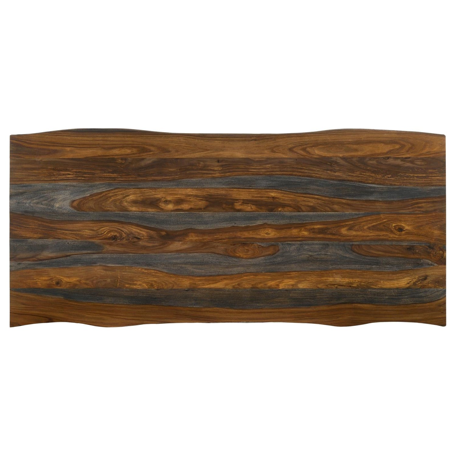 Neve Sheesham Gray/Gunmetal Live-edge Dining Table with Hairpin Legs - 193861 - Bien Home Furniture & Electronics
