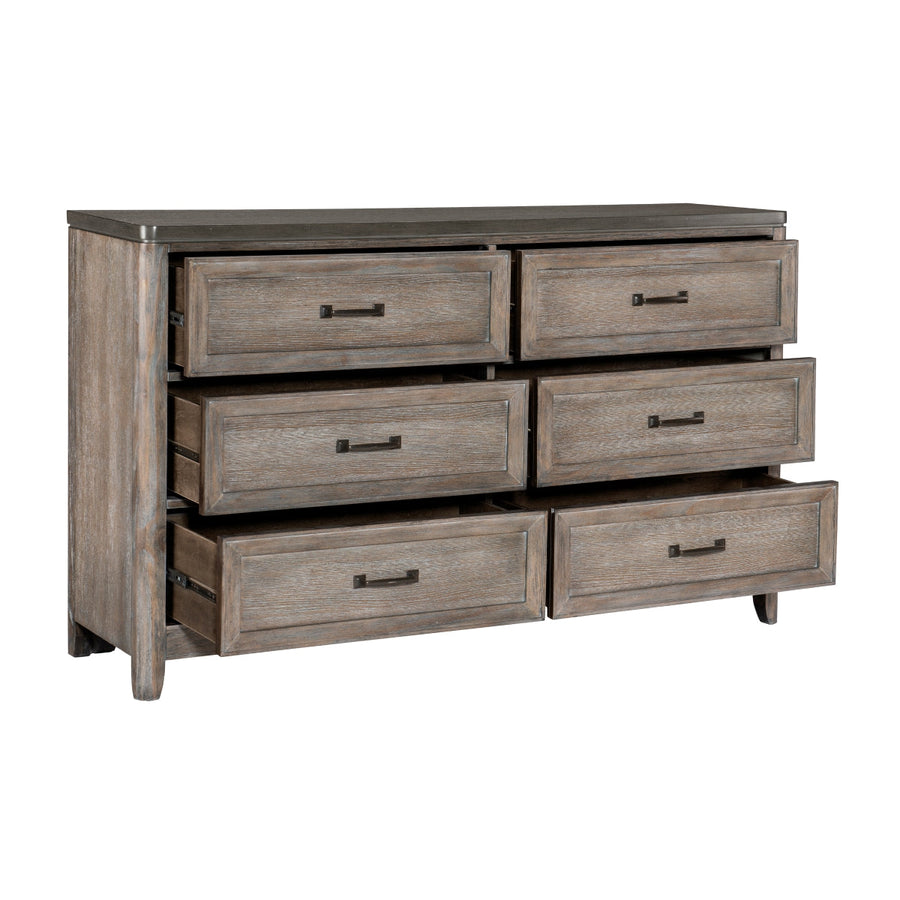 Newell Light Brown Dresser - 1412-5 - Bien Home Furniture & Electronics