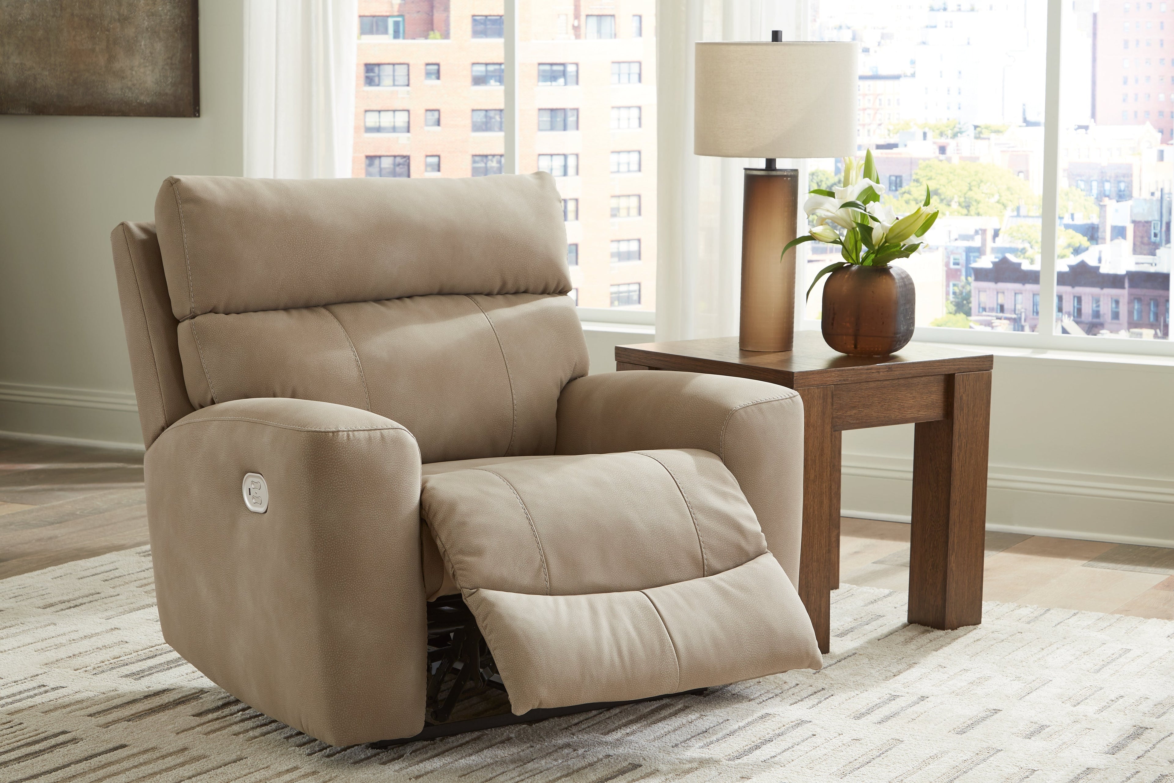 Next-Gen DuraPella Sand Power Recliner - 6100413 - Bien Home Furniture & Electronics