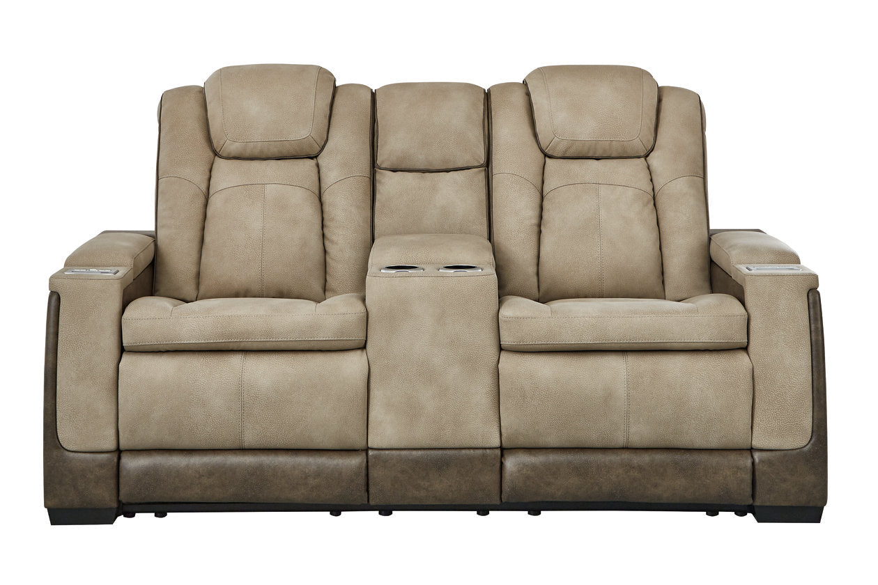 Next-Gen DuraPella Sand Power Reclining Loveseat with Console - 2200318 - Bien Home Furniture & Electronics