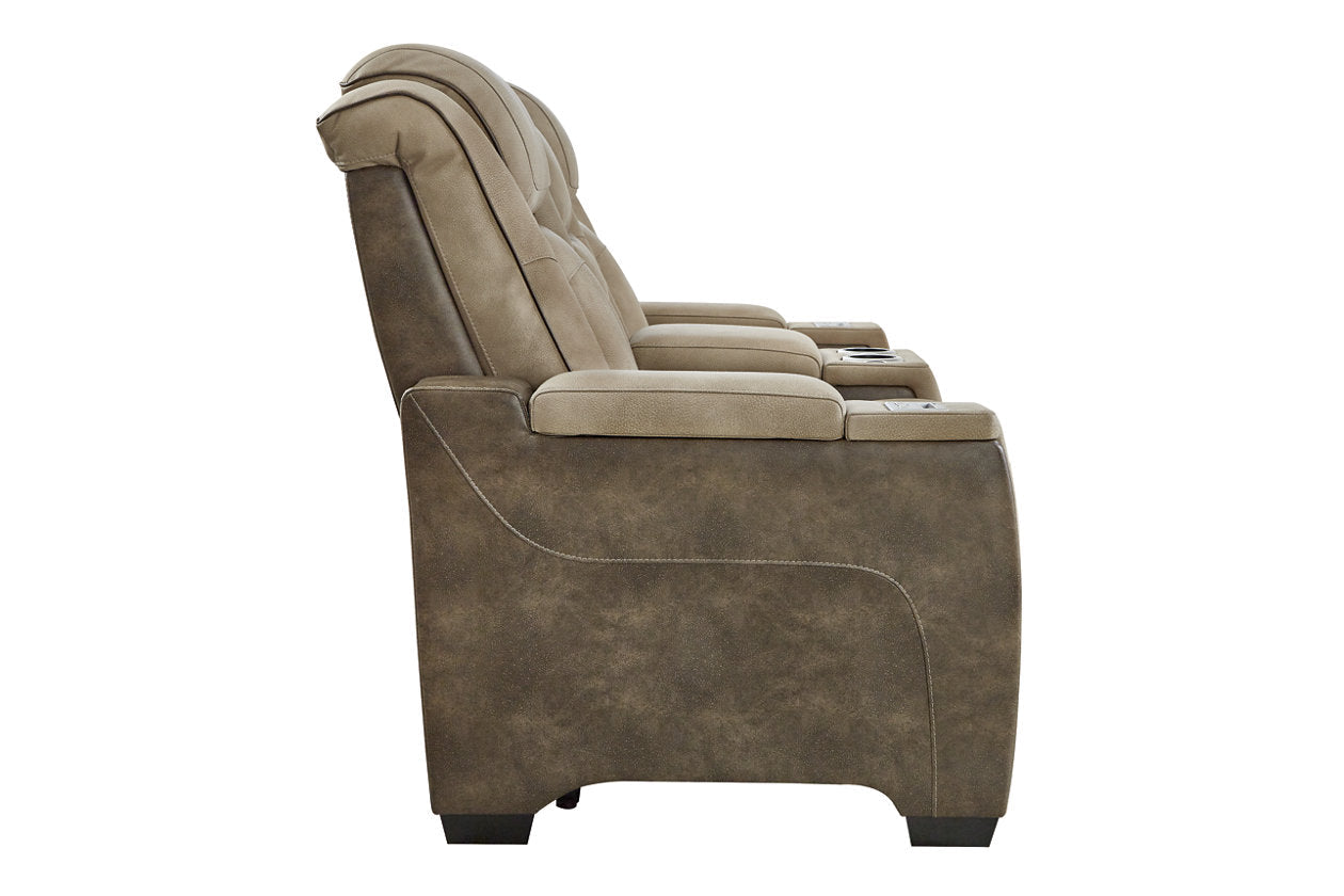 Next-Gen DuraPella Sand Power Reclining Loveseat with Console - 2200318 - Bien Home Furniture & Electronics