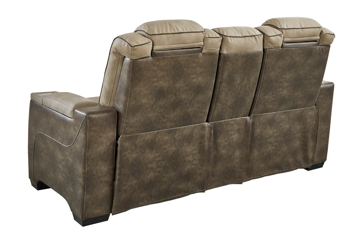 Next-Gen DuraPella Sand Power Reclining Loveseat with Console - 2200318 - Bien Home Furniture & Electronics