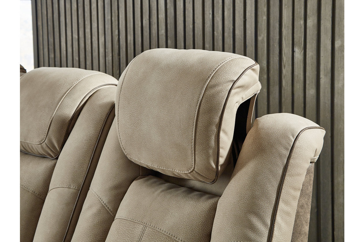 Next-Gen DuraPella Sand Power Reclining Loveseat with Console - 2200318 - Bien Home Furniture & Electronics