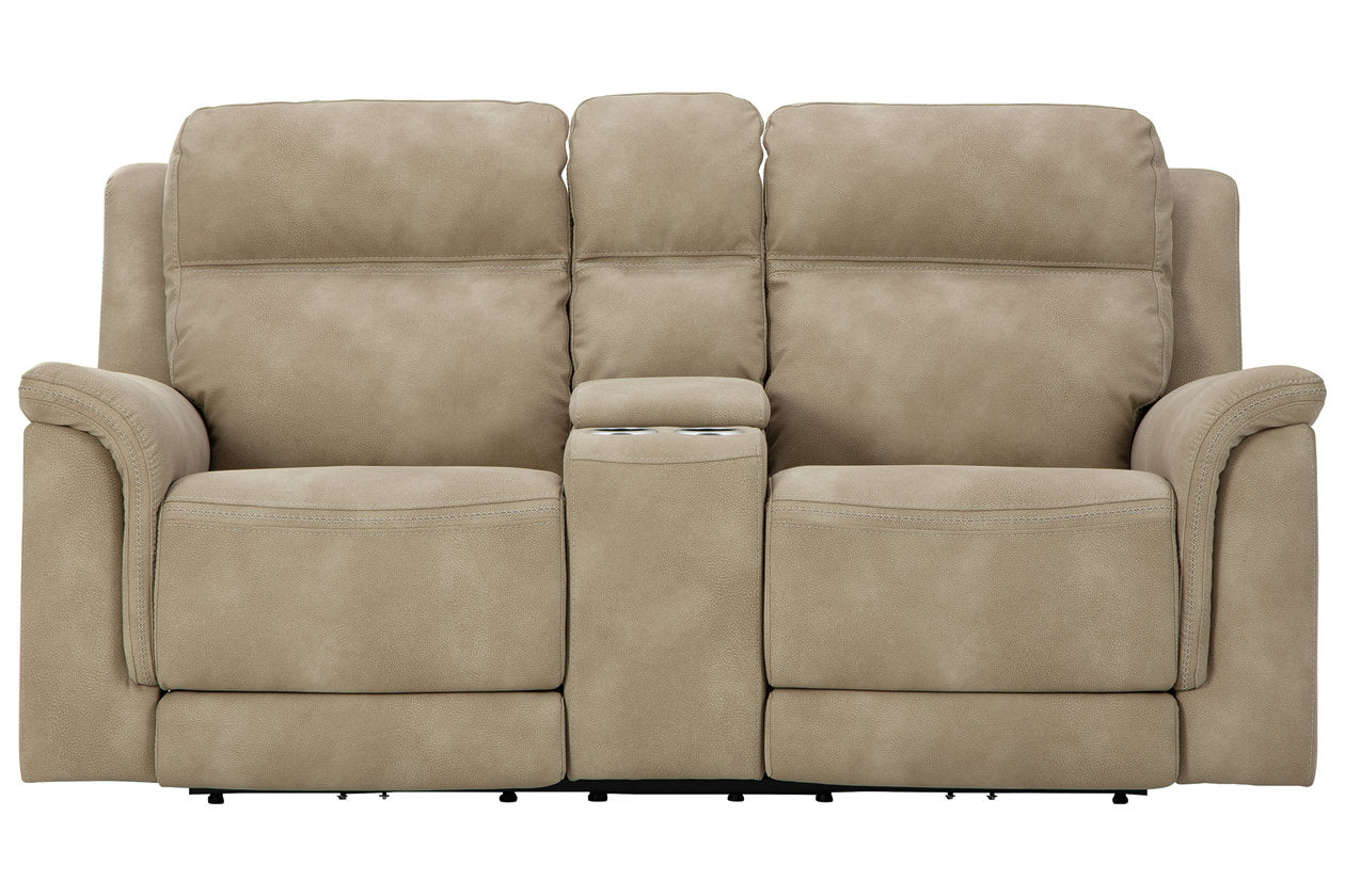 Next-Gen DuraPella Sand Power Reclining Loveseat with Console - 5930218 - Bien Home Furniture & Electronics
