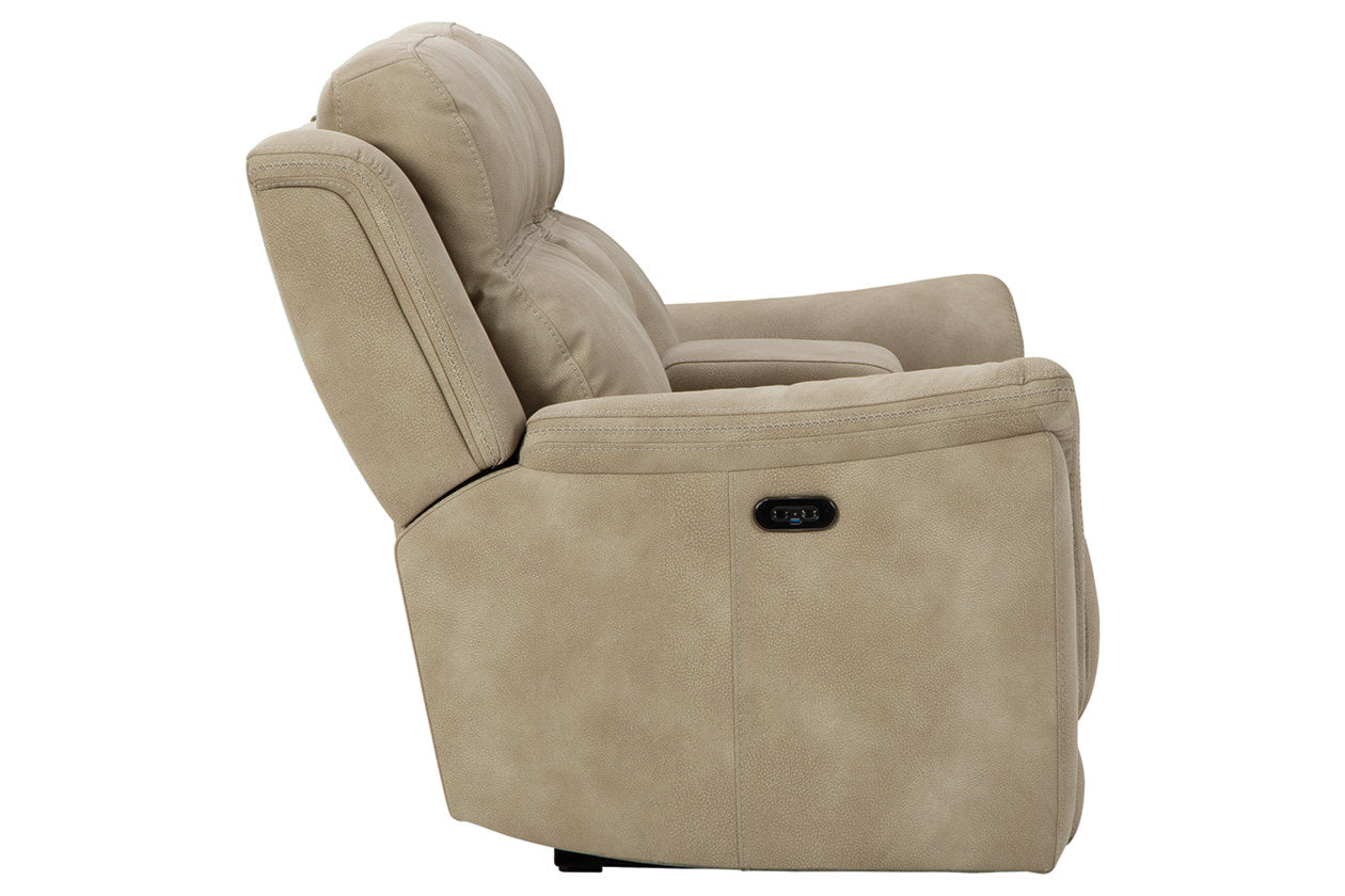 Next-Gen DuraPella Sand Power Reclining Loveseat with Console - 5930218 - Bien Home Furniture & Electronics