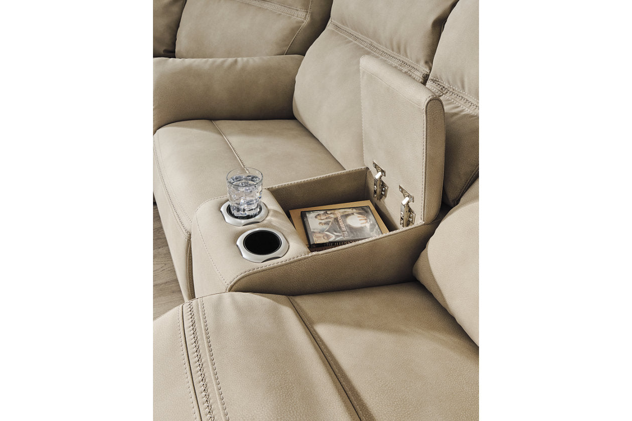 Next-Gen DuraPella Sand Power Reclining Loveseat with Console - 5930218 - Bien Home Furniture & Electronics