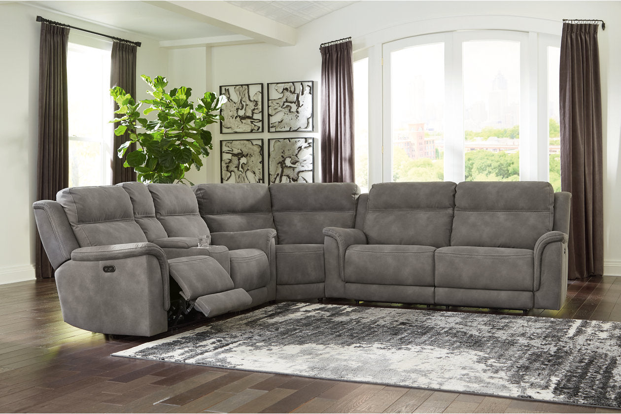 Next-Gen DuraPella Slate 3-Piece Power Reclining Sectional - SET | 5930118 | 5930147 | 5930177 - Bien Home Furniture & Electronics