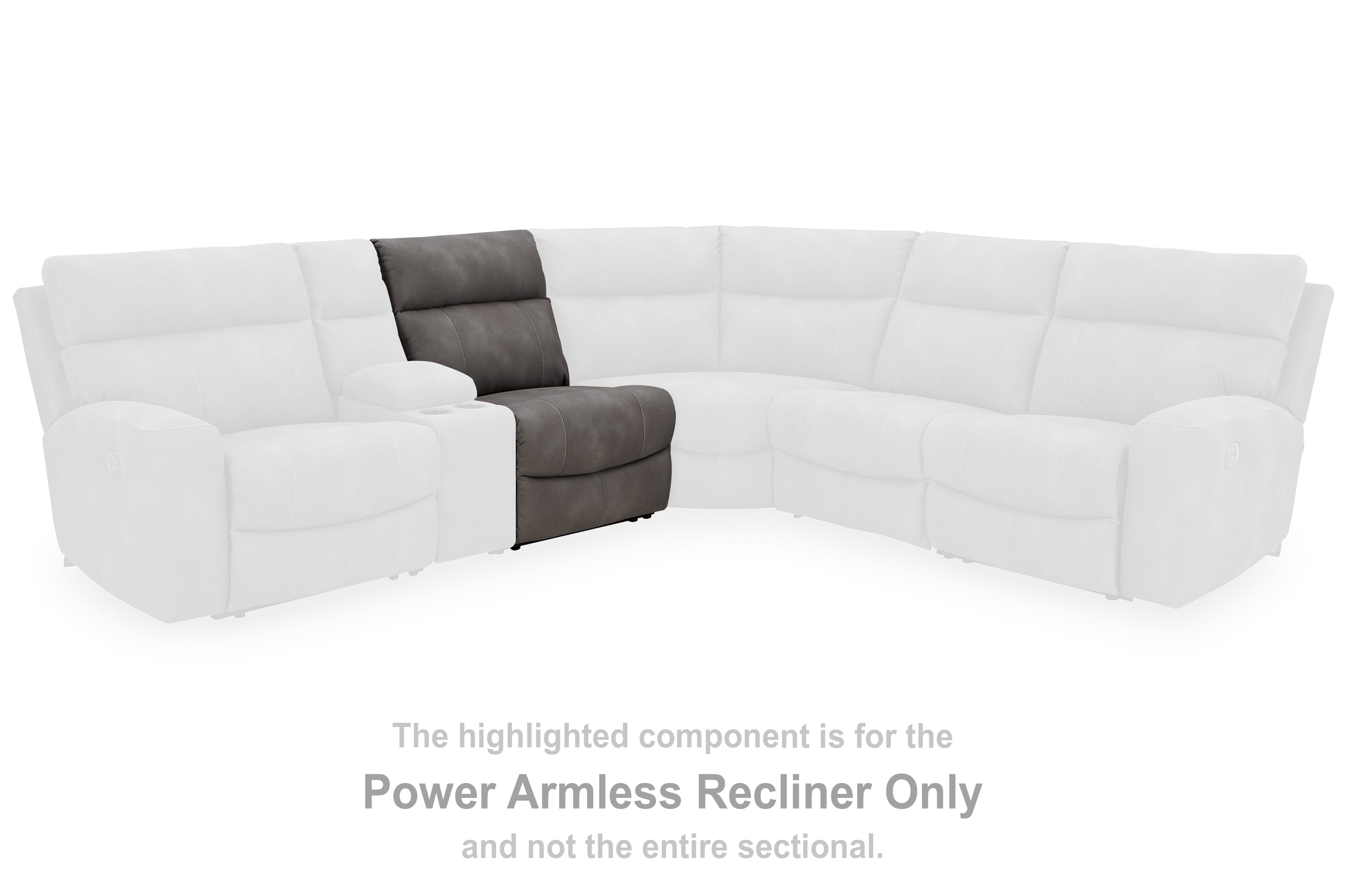 Next-Gen DuraPella Slate Power Armless Recliner - 6100331 - Bien Home Furniture & Electronics