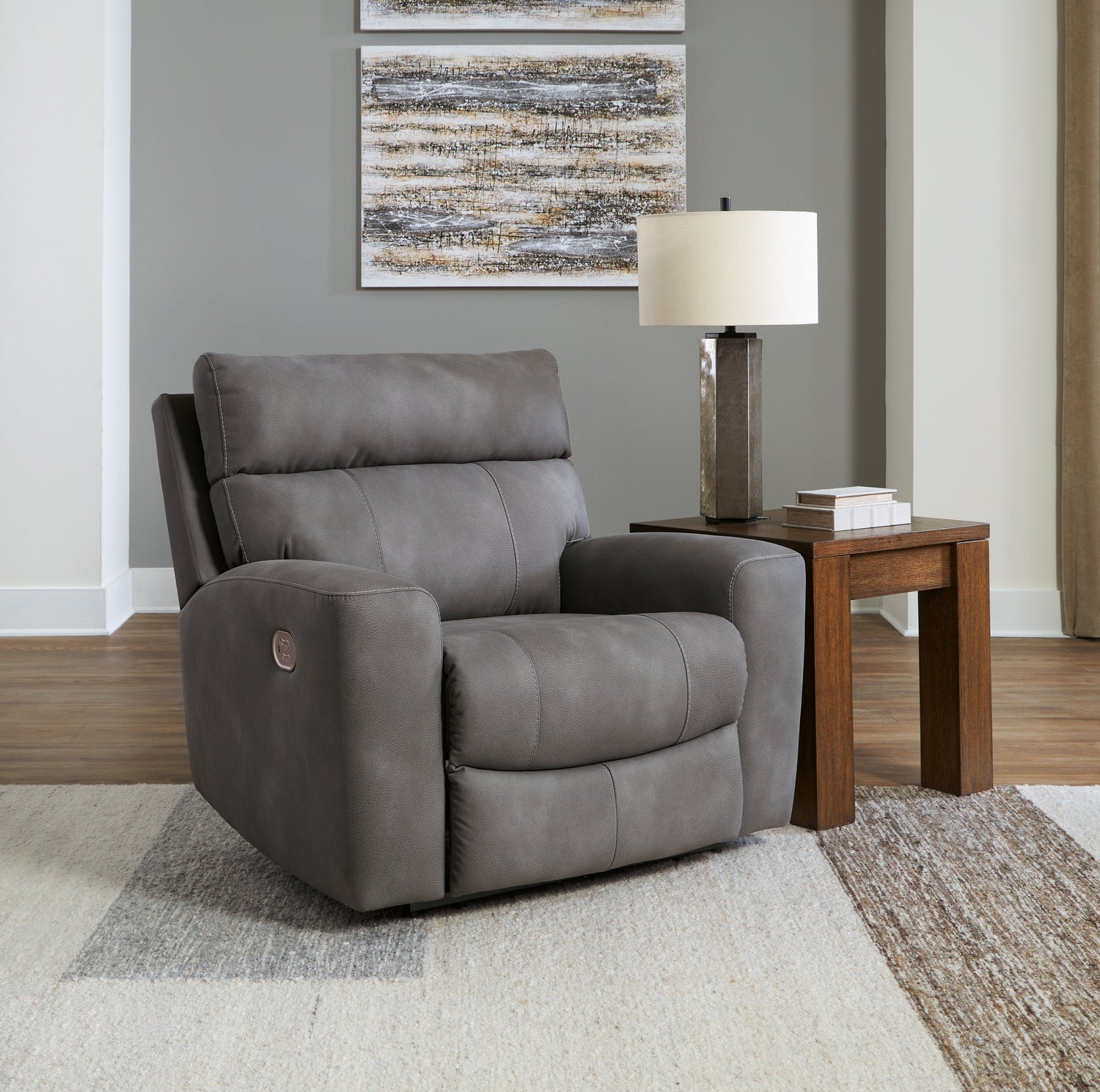 Next-Gen DuraPella Slate Power Recliner - 6100313 - Bien Home Furniture &amp; Electronics