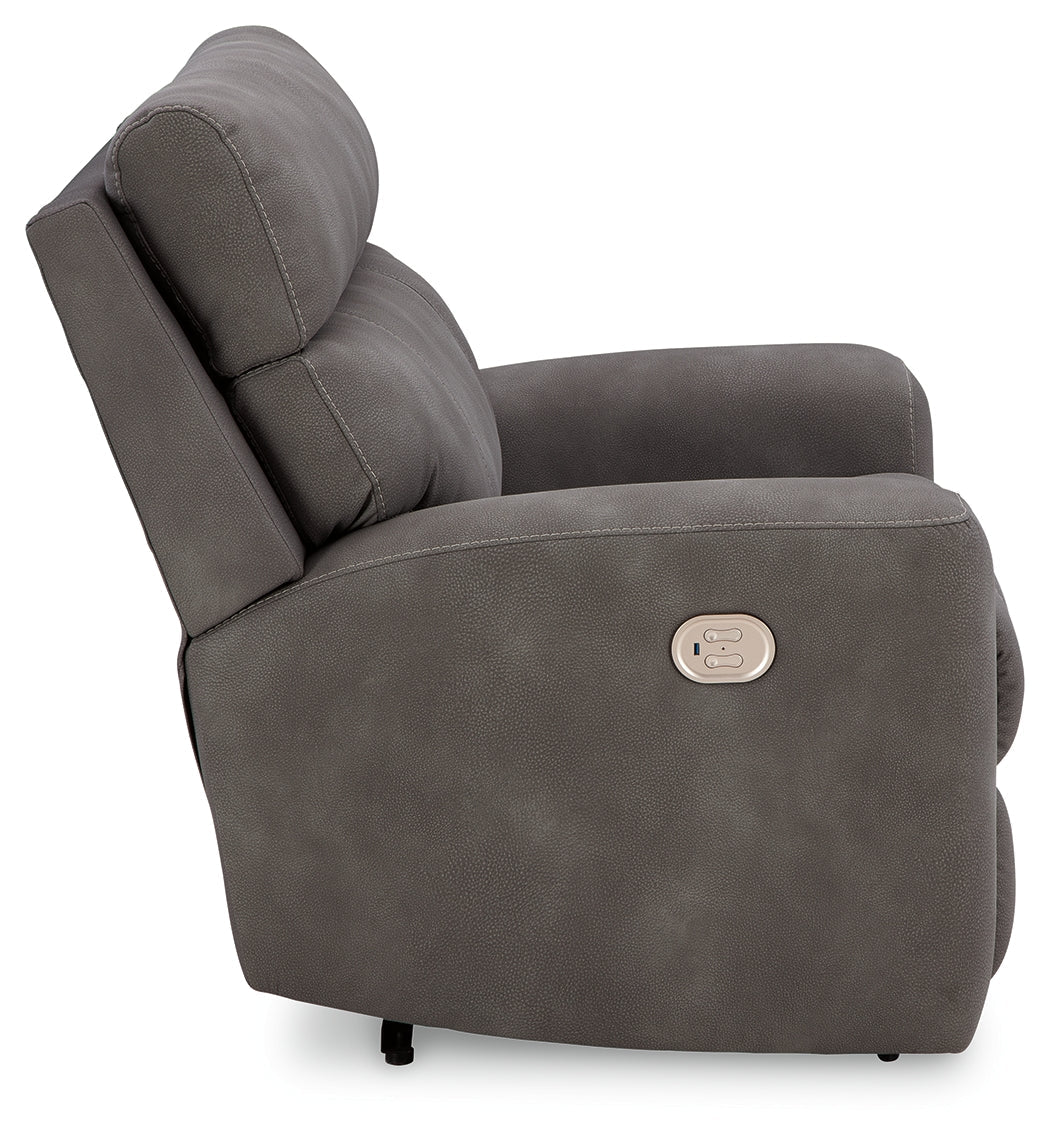 Next-Gen DuraPella Slate Power Recliner - 6100313 - Bien Home Furniture &amp; Electronics