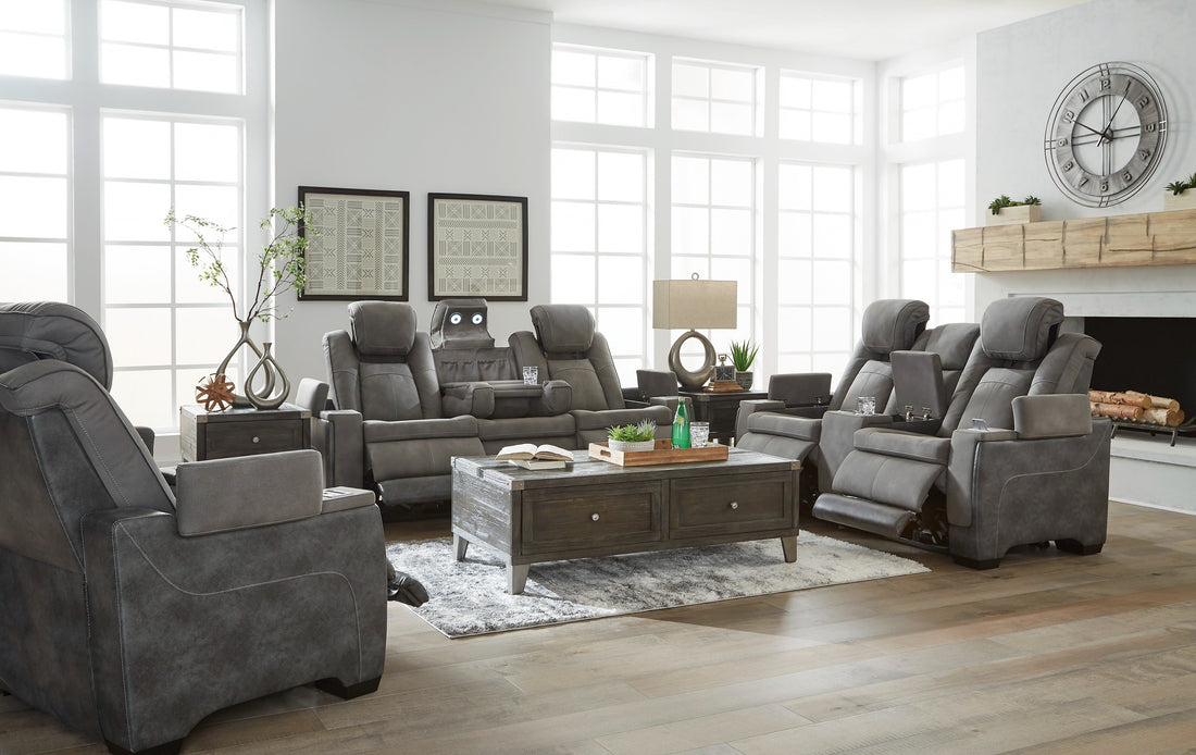 Next-Gen Durapella Slate Power Reclining Living Room Set - SET | 2200415 | 2200418 | 2200413 - Bien Home Furniture &amp; Electronics