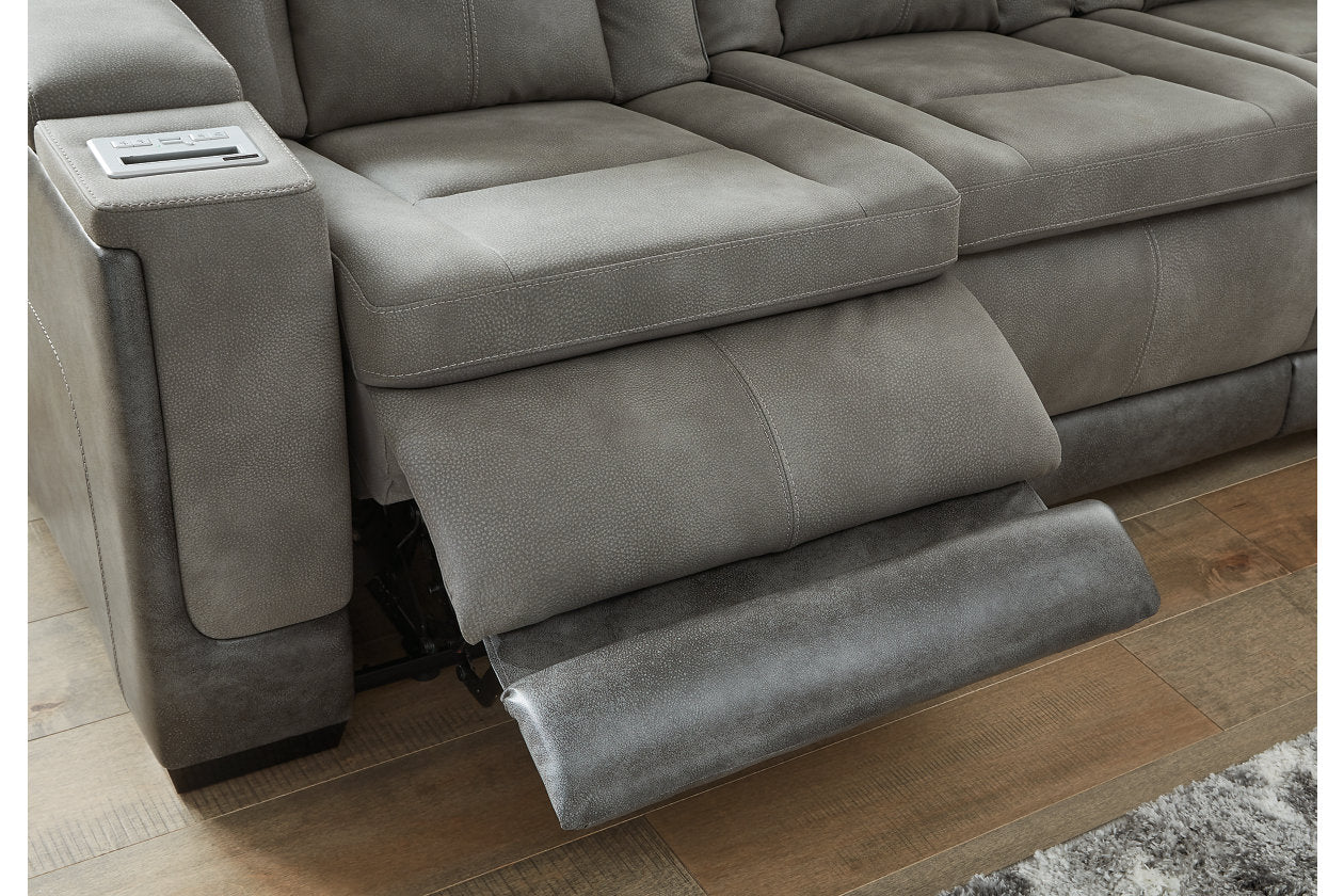 Next-Gen DuraPella Slate Power Reclining Loveseat with Console - 2200418 - Bien Home Furniture & Electronics