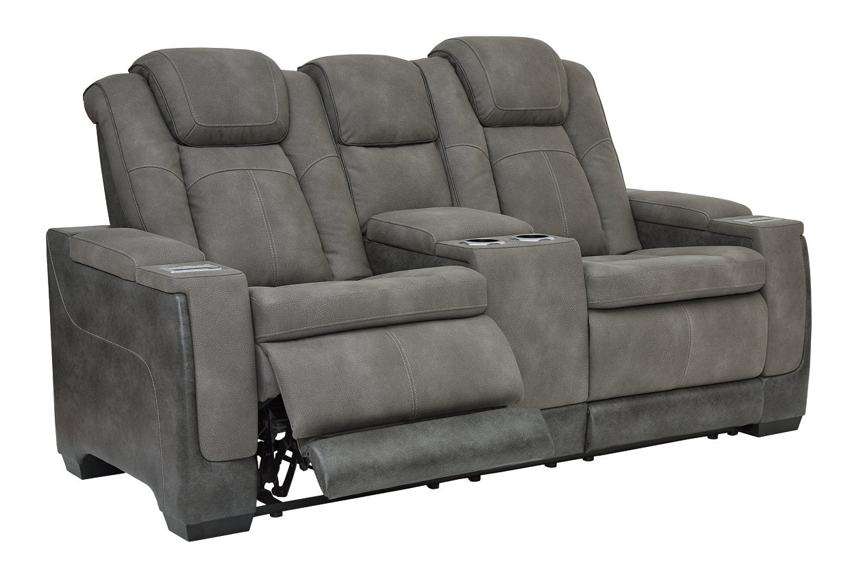 Next-Gen DuraPella Slate Power Reclining Loveseat with Console - 2200418 - Bien Home Furniture & Electronics