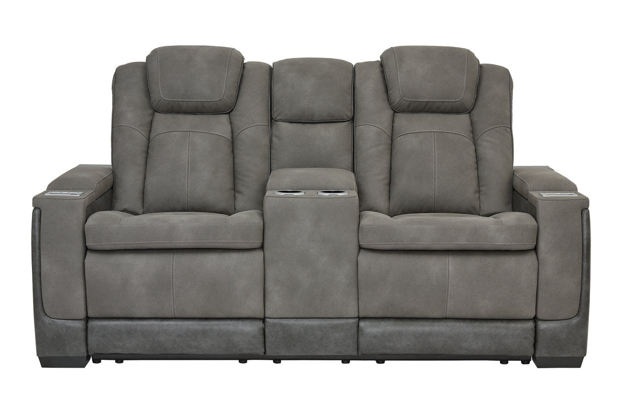 Next-Gen DuraPella Slate Power Reclining Loveseat with Console - 2200418 - Bien Home Furniture & Electronics