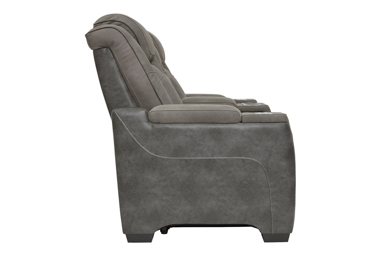 Next-Gen DuraPella Slate Power Reclining Loveseat with Console - 2200418 - Bien Home Furniture & Electronics