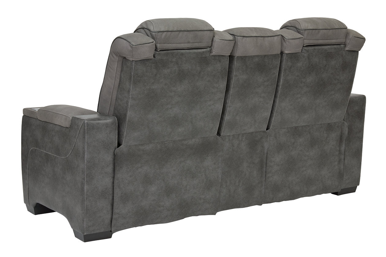 Next-Gen DuraPella Slate Power Reclining Loveseat with Console - 2200418 - Bien Home Furniture & Electronics