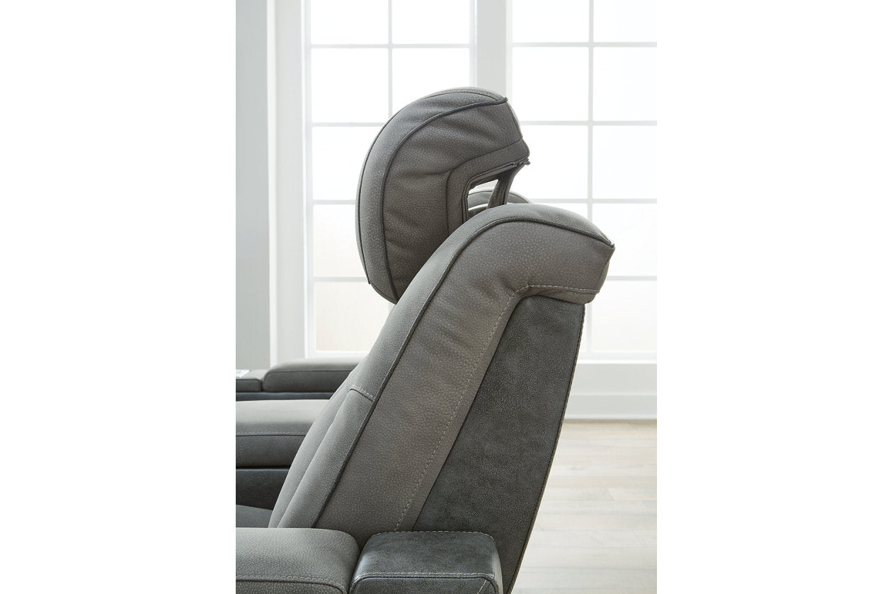 Next-Gen DuraPella Slate Power Reclining Loveseat with Console - 2200418 - Bien Home Furniture & Electronics