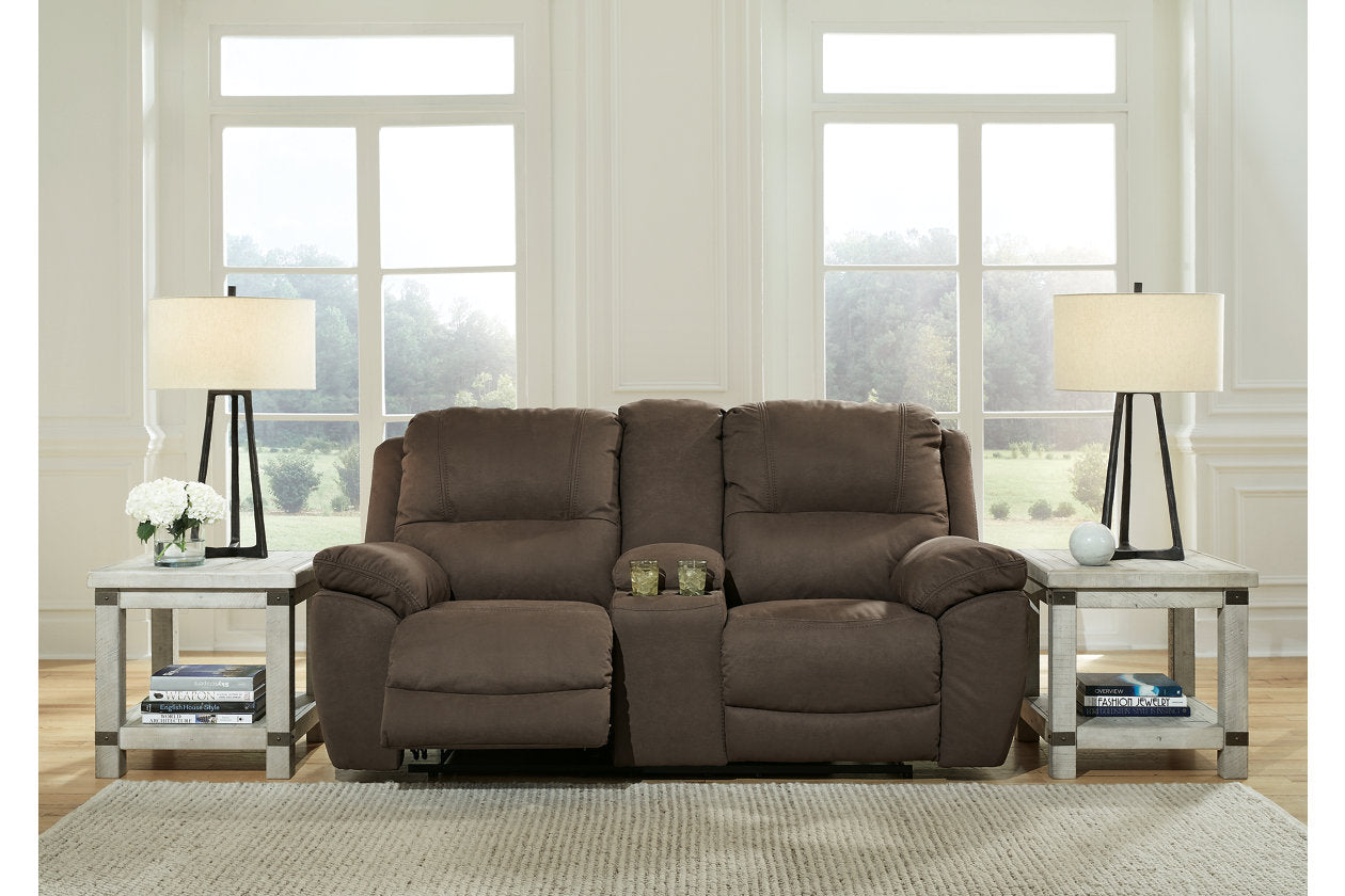 Next-Gen Gaucho Espresso Reclining Loveseat with Console - 5420494 - Bien Home Furniture & Electronics