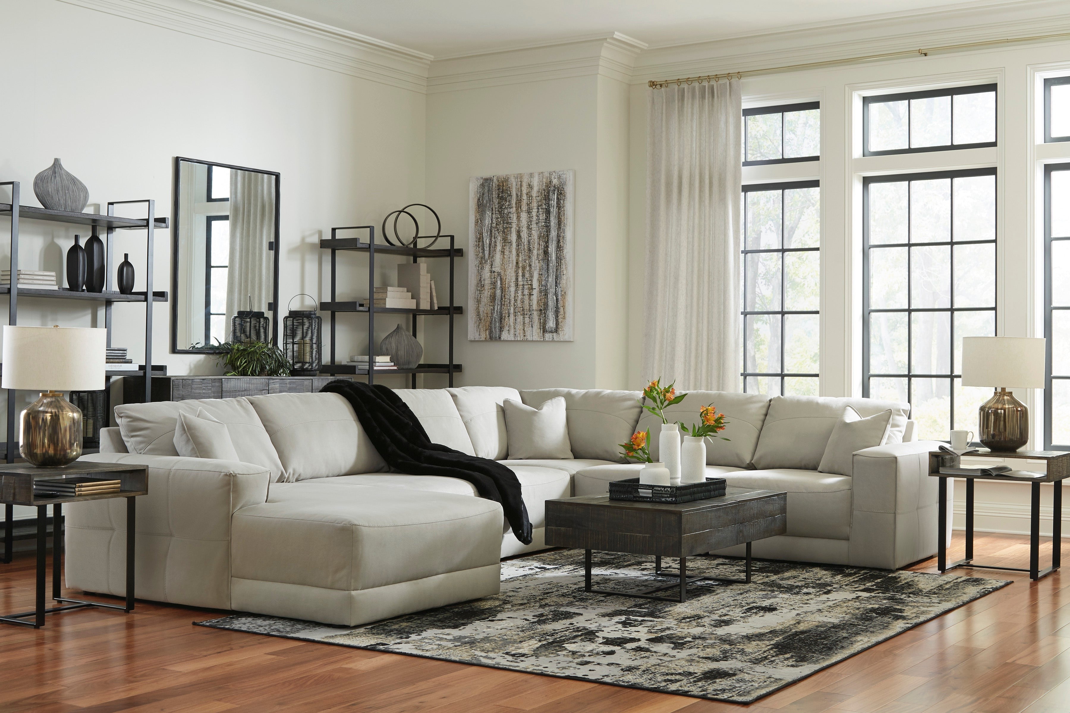 Next-Gen Gaucho Gray 6-Piece LAF Sectional - SET | 1830416 | 1830465 | 1830477 | 1830446(3) - Bien Home Furniture & Electronics