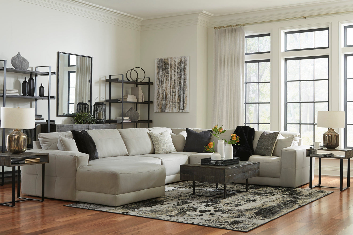 Next-Gen Gaucho Gray 6-Piece LAF Sectional - SET | 1830416 | 1830465 | 1830477 | 1830446(3) - Bien Home Furniture & Electronics