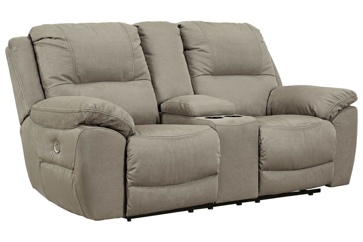 Next-Gen Gaucho Putty Power Reclining Loveseat with Console - 5420396 - Bien Home Furniture & Electronics